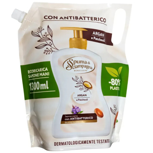 Антибактериальное жидкое мыло Spuma di Sciampagna Antibacterial Liquid Hand Soap Argan & Patchouli аргановое масло-пачули 1300 мл